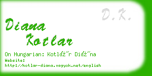 diana kotlar business card